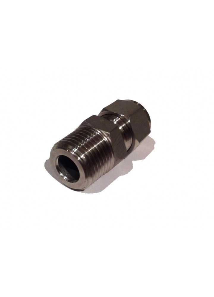 3/8" Compression to 1/2" BSP Male Stainless Steel Adapter