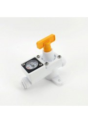 Inline Regulator with integrated gauge 0-60psi - 5/16" (8mm) Push Fit-KegLand- Gas Regulators & Parts