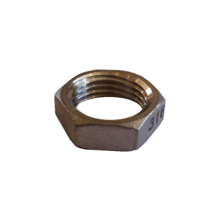 1/2" BSP Hex Nut Stainless Steel SS316-- Stainless Steel Fittings