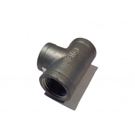 1/2" BSP Equal Tee Stainless Steel SS316-- Stainless Steel Fittings