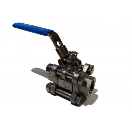 3 Piece 1/2" Full Bore Ball Valve Stainless Steel SS316-- Valves and Tap Kits