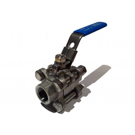 3 Piece 1/2" Full Bore Ball Valve Stainless Steel SS316-- Valves and Tap Kits