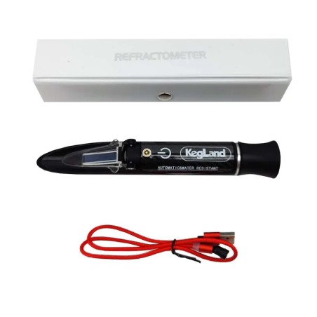 Saber LED Refractometer - Water Resistant - Three Scale (incl Case, Charging Cable)-KegLand- Specific Gravity