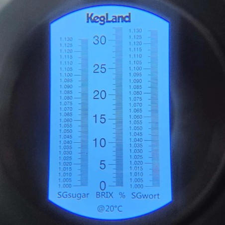 Saber LED Refractometer - Water Resistant - Three Scale (incl Case, Charging Cable)-KegLand- Specific Gravity