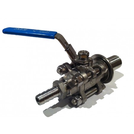 3 Piece 1/2" Weldless Tap Kit Stainless Steel SS316-Angel Homebrew- Valves and Tap Kits