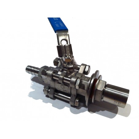 3 Piece 1/2" Weldless Tap Kit Stainless Steel SS316-Angel Homebrew- Valves and Tap Kits