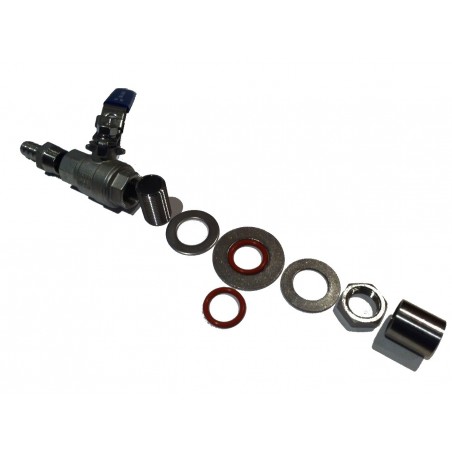 2 Piece 1/2" Weldless Tap Kit Stainless Steel SS316-Angel Homebrew- Valves and Tap Kits