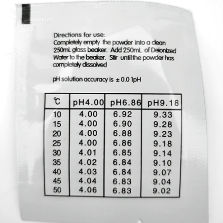 Buffer Powders (4.00/6.86/9.18) 3 kinds per bag-KegLand- PH Measurement