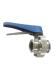 2" Tri-Clamp Butterfly Valve with Squeeze Trigger Handle - Sanitary Tri-Clover Stainless Steel Fitting-- Tri-Clamp Fittings