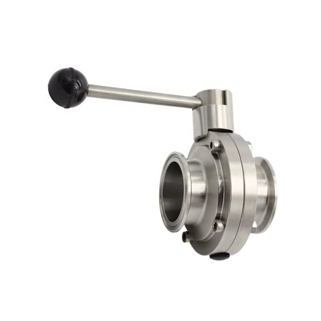 1.5" Tri-Clamp Butterfly Valve - Sanitary Tri-Clover Stainless Steel Fitting-- Tri-Clamp Fittings