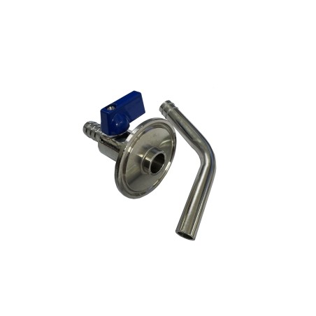 1.5" Tri-Clamp Valve with Rotary Racking Arm-- Tri-Clamp Fittings