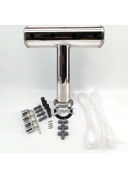 4 Tap T-Bar Brushed Stainless Font Kit (duotights, shanks, handles, EVABarrier)-KegLand- Beer Towers and Fonts