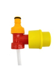 Gas Free Ball Lock Line Cleaning Kit (Yellow Hand Pump, PCO Tee , Carbonation cap Yellow, 30cm EVABarrier)-KegLand- Kegs, Spa...