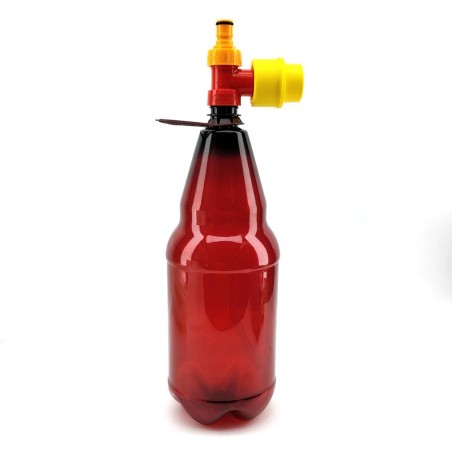 Gas Free Ball Lock Line Cleaning Kit (Yellow Hand Pump, PCO Tee , Carbonation cap Yellow, 30cm EVABarrier)-KegLand- Kegs, Spa...
