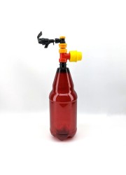 Gas Free Ball Lock Line Cleaning Kit (Yellow Hand Pump, PCO Tee , Carbonation cap Yellow, 30cm EVABarrier)-KegLand- Kegs, Spa...