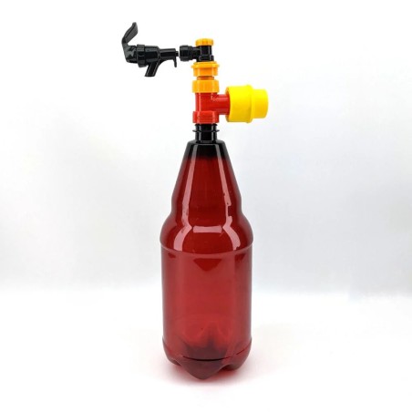Gas Free Ball Lock Line Cleaning Kit (Yellow Hand Pump, PCO Tee , Carbonation cap Yellow, 30cm EVABarrier)-KegLand- Kegs, Spa...