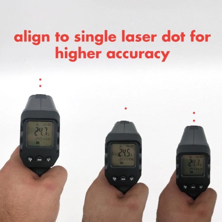 Infrared Thermometer Gun -50C to +580C (Black)-KegLand- Temperature