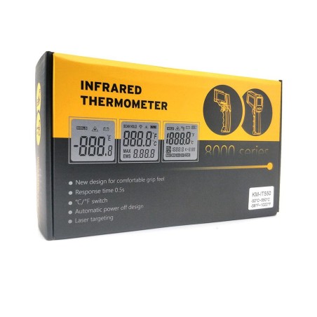 Infrared Thermometer Gun -50C to +580C (Black)-KegLand- Temperature