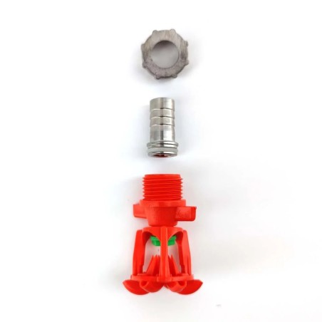 Little Red Spitfire - Low Volume CIP Spinning Spray Rotor (stainless swivel nut and barb )-KegLand- Cleaning / Sanitising