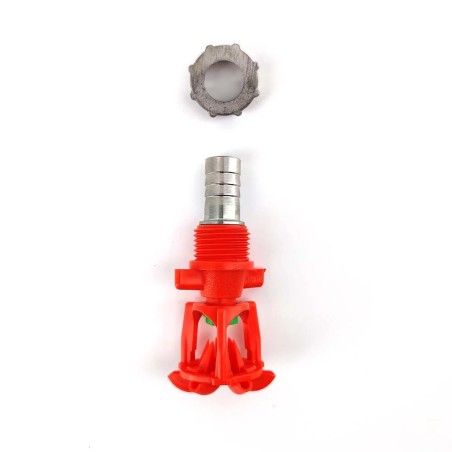 Little Red Spitfire - Low Volume CIP Spinning Spray Rotor (stainless swivel nut and barb )-KegLand- Cleaning / Sanitising