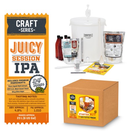 Mangrove Jack's Beer Starter Kit - Juicy Session IPA Craft Series Beer Kit-Handcraft Supplies- Starter Kit Bundles
