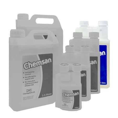 Chemsan 1L-No Rinse Self Foaming Sanitiser-Chemisphere UK- Cleaning / Sanitising
