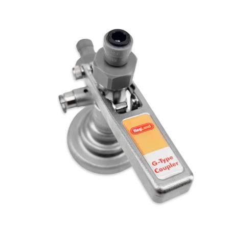 G-Type Keg Coupler SS (includes 2 x Duotight 1/2"-8mm(5/16") Push Fit)-KegLand- Kegs, Spares and Accessories