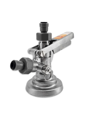 G-Type Keg Coupler SS (includes 2 x Duotight 1/2"-8mm(5/16") Push Fit)-KegLand- Kegs, Spares and Accessories