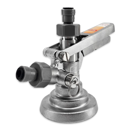G-Type Keg Coupler SS (includes 2 x Duotight 1/2"-8mm(5/16") Push Fit)-KegLand- Kegs, Spares and Accessories