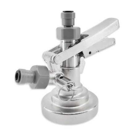 KeyKeg Coupler with PRV (includes 2 threaded fittings and one-way duckbill valve)-KegLand- Kegs, Spares and Accessories