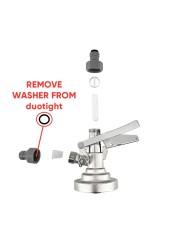 KeyKeg Coupler with PRV (includes 2 threaded fittings and one-way duckbill valve)-KegLand- Kegs, Spares and Accessories
