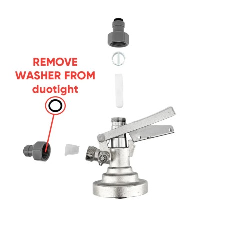 KeyKeg Coupler with PRV (includes 2 threaded fittings and one-way duckbill valve)-KegLand- Kegs, Spares and Accessories