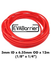 Red EVABarrier 3mm ID (1/8") x 6.35mm OD (1/4") x 12M Roll - Double Wall Semi-Transparent EVA-KegLand- Beer (and Gas) Line