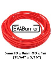 Red EVABarrier 5mm ID (13/64") x 8mm OD (5/16") x 1M (Per Metre) - Double Wall Semi-Transparent EVA-KegLand- Beer (and Gas) Line