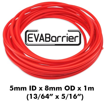 Red EVABarrier 5mm ID (13/64") x 8mm OD (5/16") x 1M (Per Metre) - Double Wall Semi-Transparent EVA-KegLand- Beer (and Gas) Line