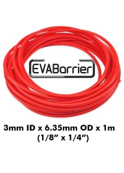 Red EVABarrier 3mm ID (1/8") x 6.35mm OD (1/4") x 1M (Per Metre) - Double Wall Semi-Transparent EVA-KegLand- Beer (and Gas) Line