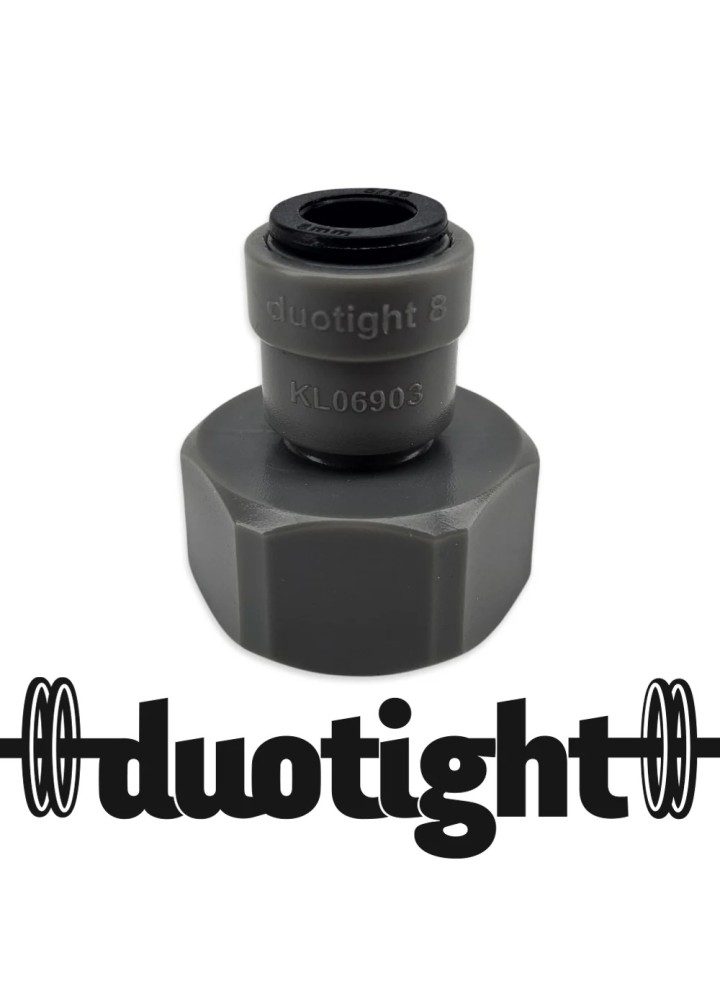 Duotight 8mm (5/16”) Female x 5/8” BSP Female Thread (suits Keg Couplers and Tap Shanks)-KegLand- Duotight Fittings
