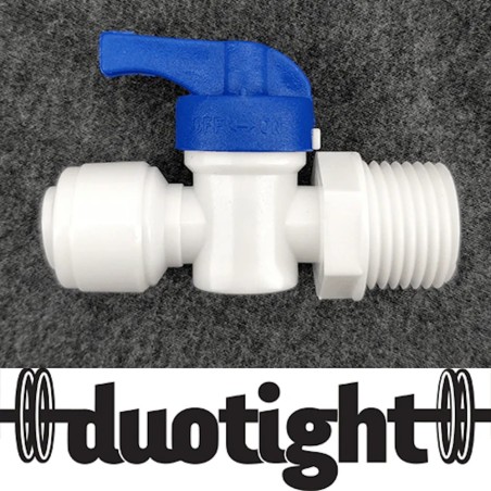 Duotight 9.5mm (3/8”) Female x 1/2'' BSP Male Thread Ball Valve-KegLand- Duotight Fittings