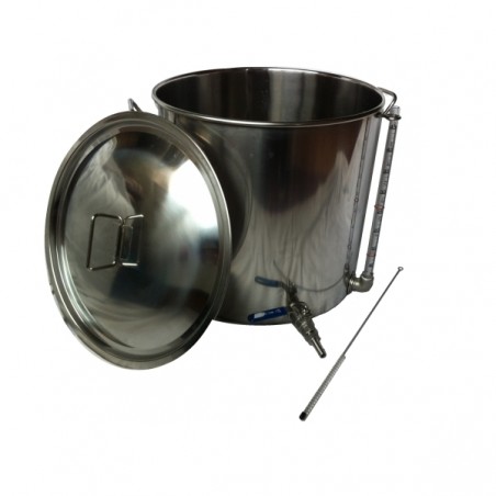 100L Acier pot d'acier avec robinet et le verre de vue