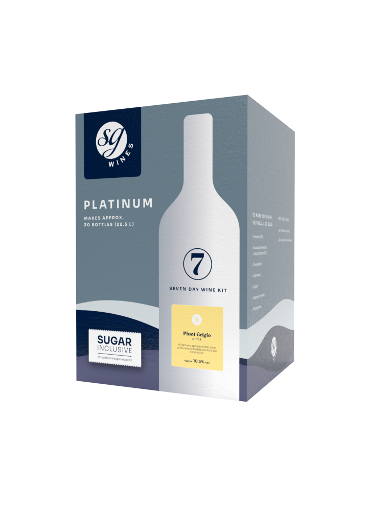 SG Wines Platinum 30 Bottle Pinot Grigio Style-SG Wines- Wine Kits