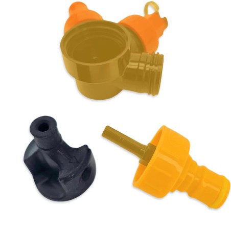 PCO38 Gen2 Black Elbow Cap Insert - Dip Tube to Carbonation Cap Joiner (For Oxebar 4L & 8L)-KegLand- Oxebar PET Kegs