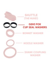 Nukatap Individual Black G3 Cup Seal Washer-KegLand- Faucets and Shanks
