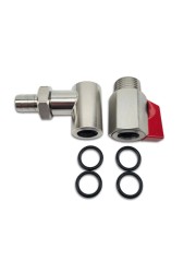 BrewZilla Sight Glass Stainless Steel Connection Kit (Ball valve & Elbow)-KegLand- Accessories