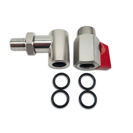 BrewZilla Sight Glass Stainless Steel Connection Kit (Ball valve & Elbow)-KegLand- Accessories