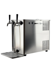 SS Benchy Glycol - Double Tap Bench Top Keg Dispenser 240V (With SS Nukatap FC Taps)-KegLand- Gycol Chillers & Cooling