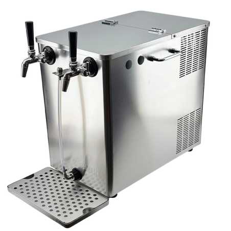 SS Benchy Glycol - Double Tap Bench Top Keg Dispenser 240V (With SS Nukatap FC Taps)-KegLand- Gycol Chillers & Cooling