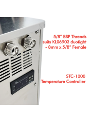 SS Benchy Glycol - Double Tap Bench Top Keg Dispenser 240V (With SS Nukatap FC Taps)-KegLand- Gycol Chillers & Cooling