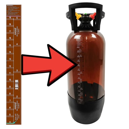 Graduation Sticker - Oxebar 20L Amber PET Keg & Pressure Fermenter Tank-KegLand- Oxebar PET Kegs