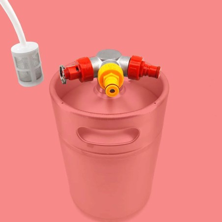Mini Keg SS Low Profile Ball Lock Tapping Head Kit-KegLand- Growlers