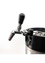 Ball Lock Disconnect (Black/Liquid) - With Integrated Tap Shank & Collar-KegLand- Ball Lock Disconnect Fittings